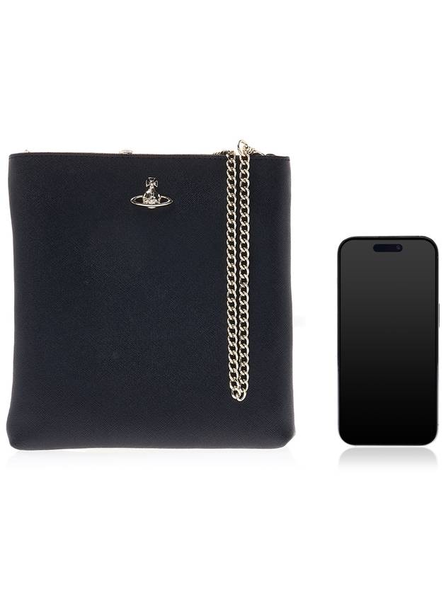 Square Chain Cross Bag Black - VIVIENNE WESTWOOD - BALAAN 7