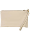 Madras Logo Leather Clutch Bag Beige - MIU MIU - BALAAN 3