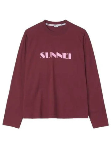 Logo print t shirt red long sleeve - SUNNEI - BALAAN 1