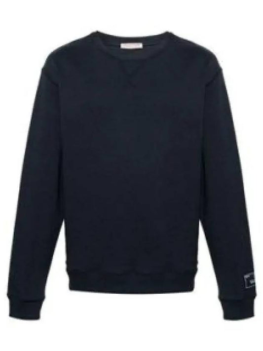 Sleeve Logo Sweatshirt Navy 4V3MF03U9LA598 - VALENTINO - BALAAN 1