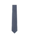 Men's Gancini Pixel Print Silk Tie Navy - SALVATORE FERRAGAMO - BALAAN 2