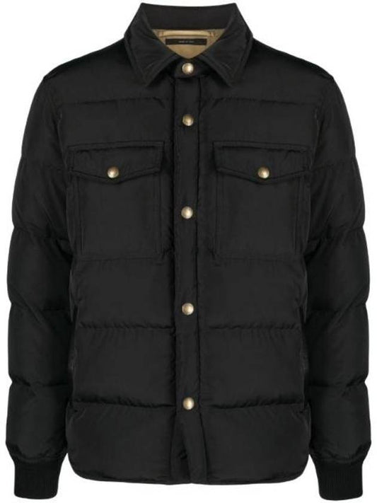 Men's Shirt Padded Jacket Black - TOM FORD - BALAAN.