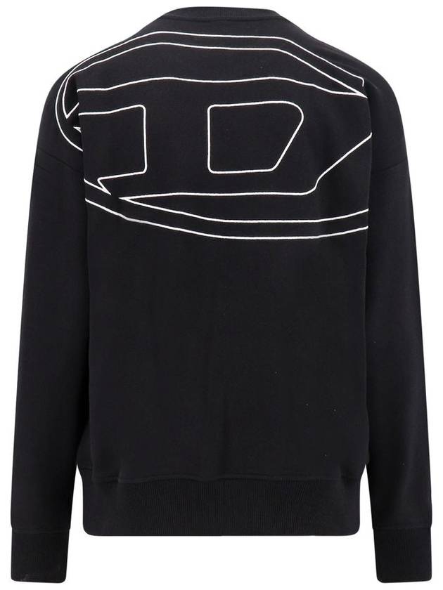 Men's Logo Embroidery Sweatshirt Black - DIESEL - BALAAN 3