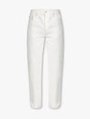 Alexandre Mattiussi Denim Straight Jeans White - AMI - BALAAN 3