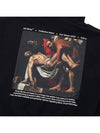 Men's Caravaggio Print Hoodie Black - OFF WHITE - BALAAN 11