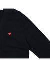 Men's Small Heart Patch Cardigan P1N080 BLACK - COMME DES GARCONS - BALAAN 4