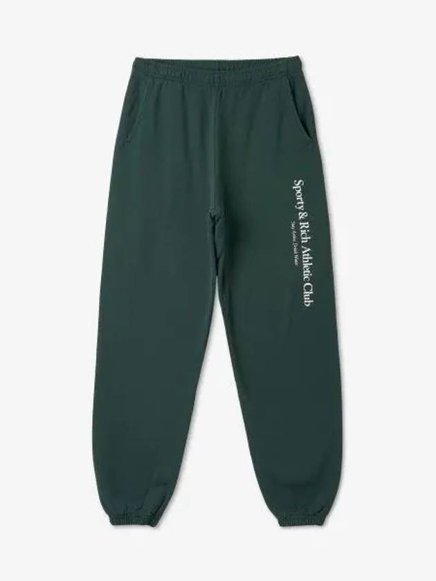 Casual Athletic Club Cotton Track Pants Green - SPORTY & RICH - BALAAN 2