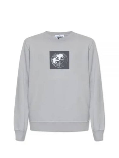 Institutional One Print Jersey Cotton Knit Top Light Grey - STONE ISLAND - BALAAN 2