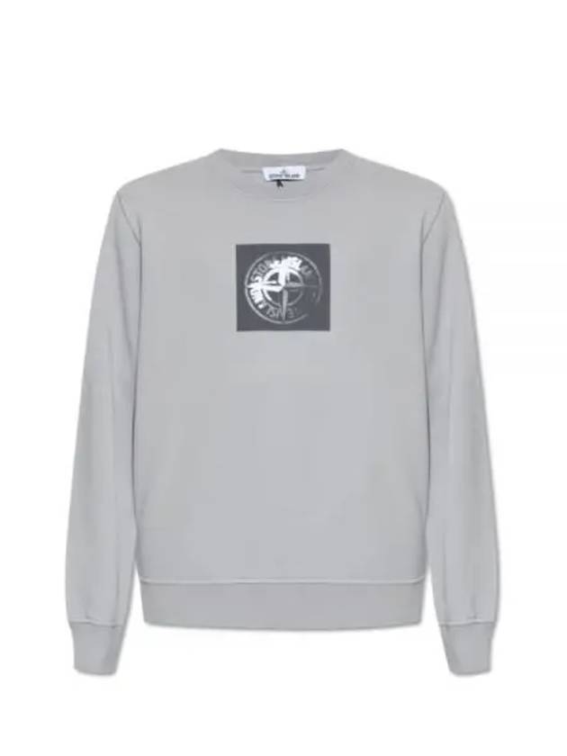 Institutional One Print Jersey Cotton Knit Top Light Grey - STONE ISLAND - BALAAN 2