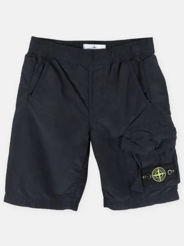 Stone Kids Waffen Patch Metallic Swim Pants Navy 7616L0213 V0020 271446 1062843 - MONCLER - BALAAN 1