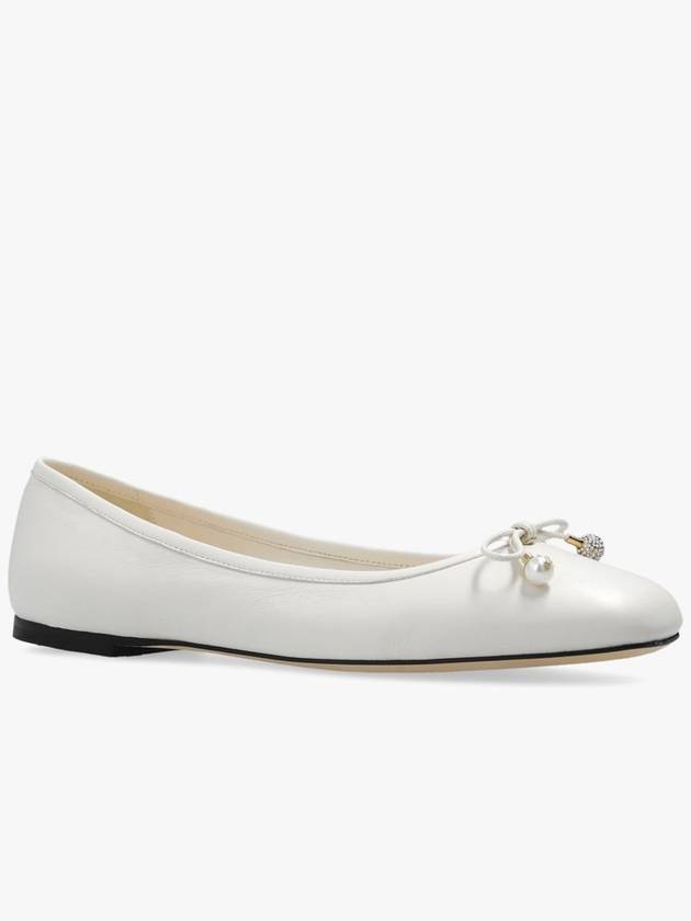 Jimmy Choo ‘Elme’ Leather Ballet Flats, Women's, Cream - JIMMY CHOO - BALAAN 4