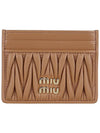 Materasse Nappa Leather Card Wallet Caramel - MIU MIU - BALAAN 3