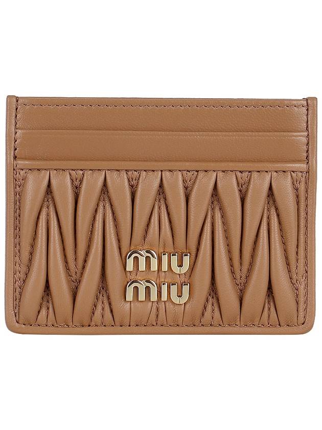 Materasse Nappa Leather Card Wallet Caramel - MIU MIU - BALAAN 3