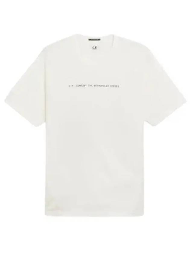 Mercerized Jersey Graphic Face Short Sleeve T-Shirt White - CP COMPANY - BALAAN 2