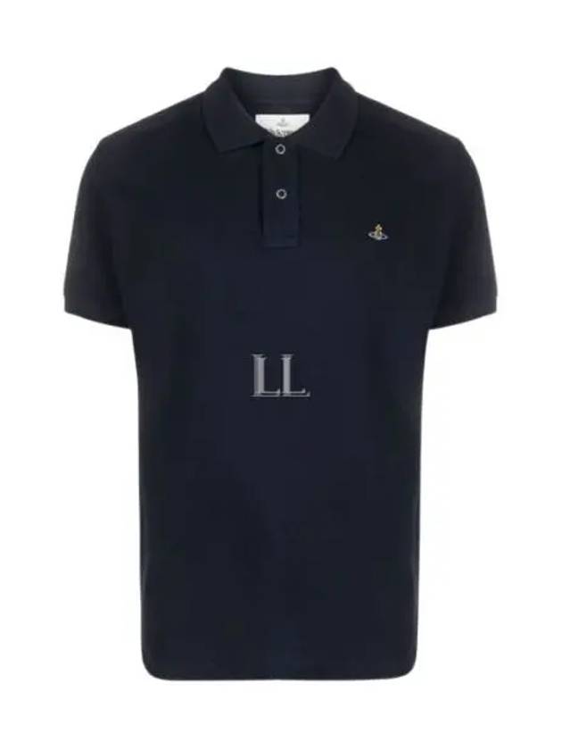 Classic ORB Logo Polo Shirt Navy - VIVIENNE WESTWOOD - BALAAN 2