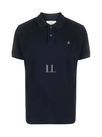 Classic ORB Logo Polo Shirt Navy - VIVIENNE WESTWOOD - BALAAN 2