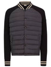 Padded cotton cardigan black - MONCLER - BALAAN 1