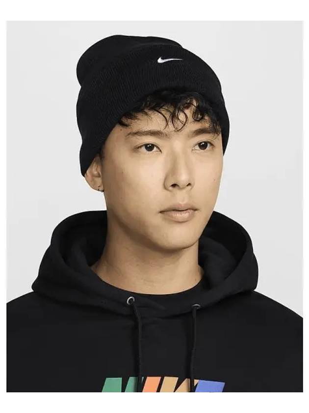 Peak Swoosh Beanie Black White HF0187 010 720976 - NIKE - BALAAN 1