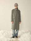 Oversized Out Pocket Felt Mac Coat Gray - KINETO - BALAAN 2