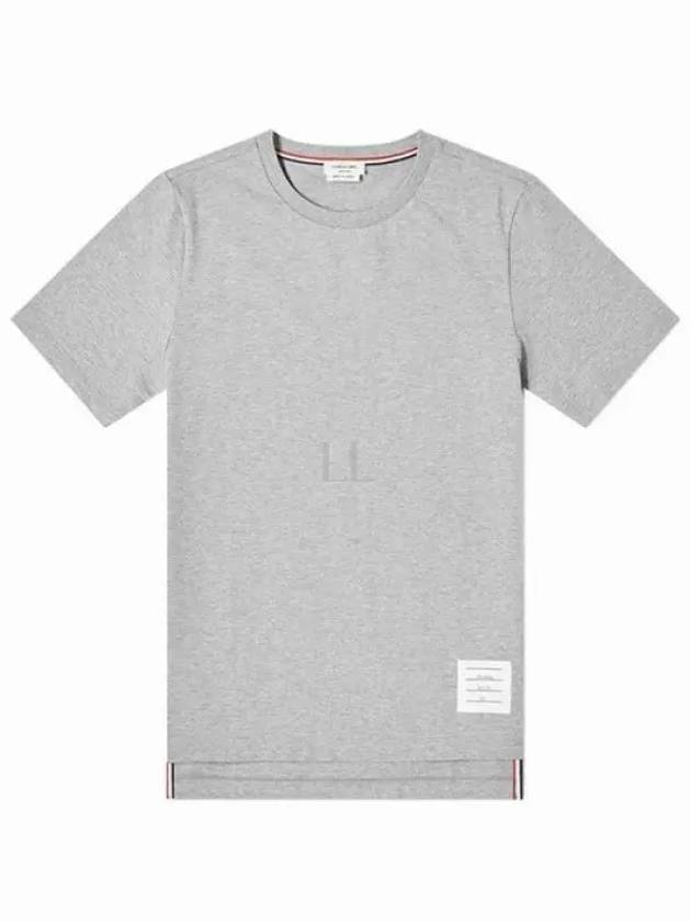 Men's Side Slit Relaxed Short Sleeve T-Shirt Light Grey - THOM BROWNE - BALAAN 2