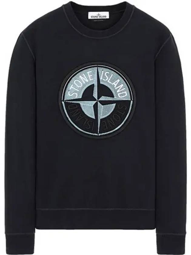 Compass Embroidery Logo Sweatshirt Navy - STONE ISLAND - BALAAN 2