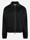 De Coeur Logo Zip-up Jacket Jacket Black - AMI - BALAAN 2