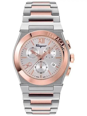 Men's Vega Chrono Watch Silver - SALVATORE FERRAGAMO - BALAAN 1