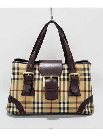 check buckle tote bag - BURBERRY - BALAAN 1