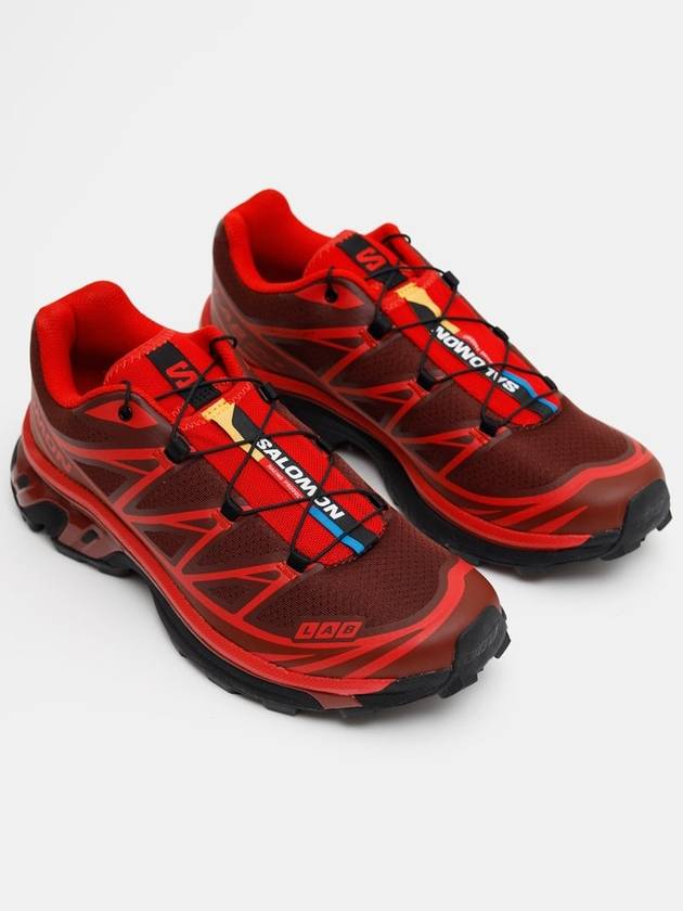 XT 6 lace up low top sneakers red - SALOMON - BALAAN 3