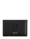 Classic T Line Gold Logo Card Wallet Brown - TOM FORD - BALAAN 2