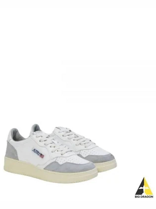 Medalist Leather Low-Top Sneakers Grey White - AUTRY - BALAAN 2