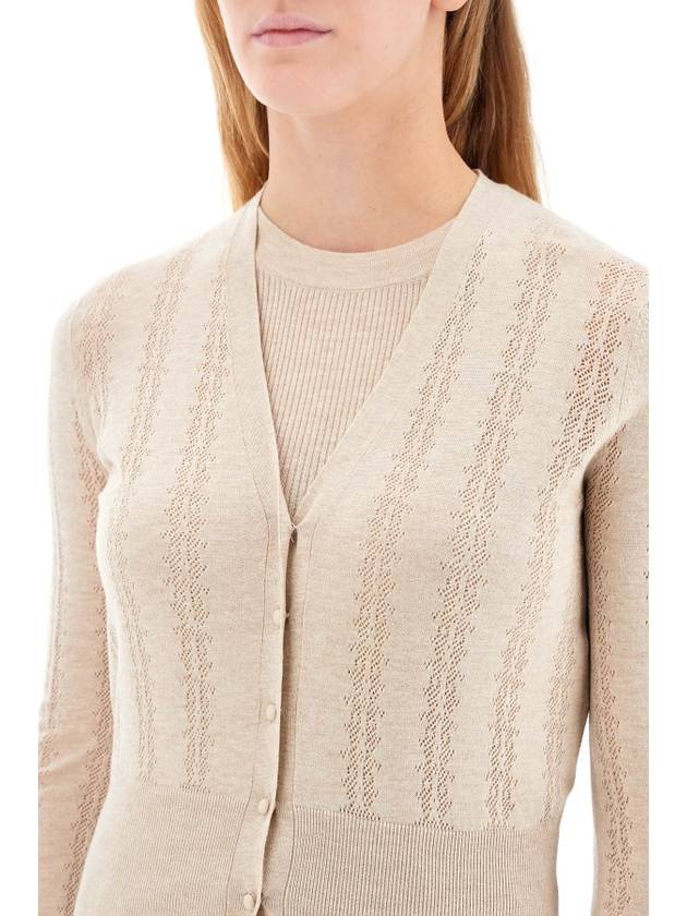 silk and wool blend cardigan with - MAX MARA - BALAAN 4