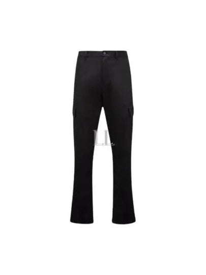 Stretch Gabardine Cargo Straight Pants Black - MONCLER - BALAAN 2