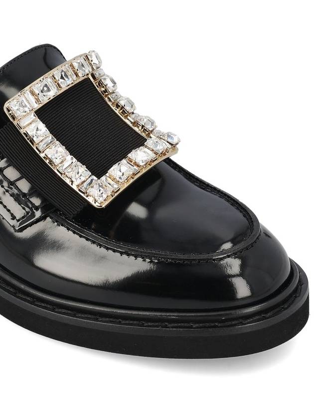 Viv' Rangers Crystal Buckle Shiny Leather Mule Black - ROGER VIVIER - BALAAN 5