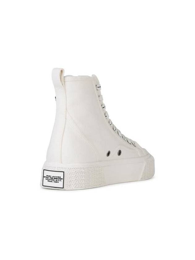 Marc Jacobs 'The High Top' White Canvas Sneakers - MARC JACOBS - BALAAN 3