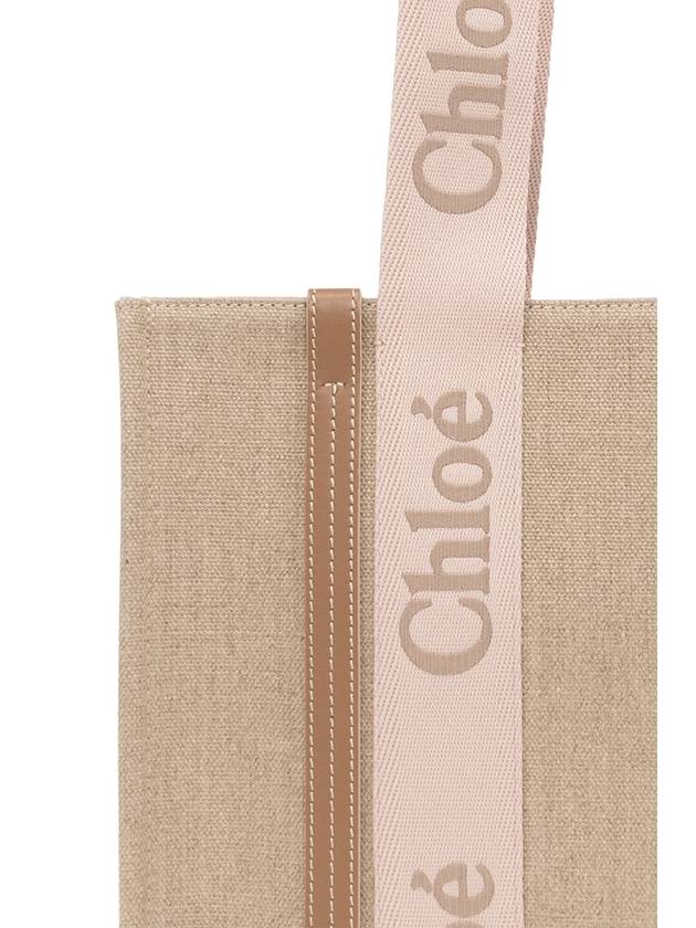 Woody Medium Tote Bag Blushy Beige - CHLOE - BALAAN 7