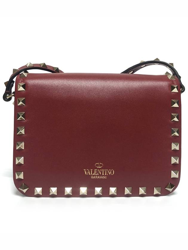 Rockstud Small Leather Cross Bag Red - VALENTINO - BALAAN 2