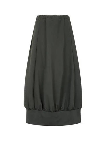 Yohji Yamamoto REGULATION Women s Uncut Slit Balloon Skirt Khaki - YOHJI YAMAMOTO - BALAAN 1