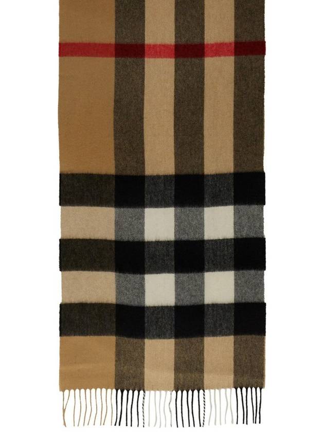 Classic Check Cashmere Muffler Beige - BURBERRY - BALAAN 4