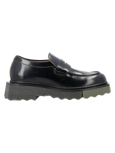 Sponge Leather Loafers Black - OFF WHITE - BALAAN 1