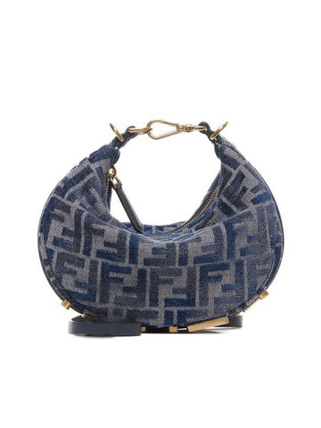 Fendigraphy Mini Shoulder Bag Blue - FENDI - BALAAN 1