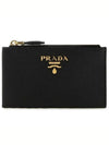 Saffiano Card Wallet Black - PRADA - BALAAN 2