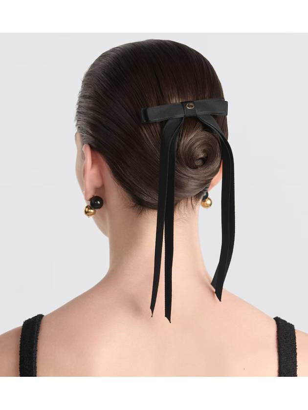 Dior twist bow black grosgrain hairpin 45DTC952E132 C900 - DIOR - BALAAN 6