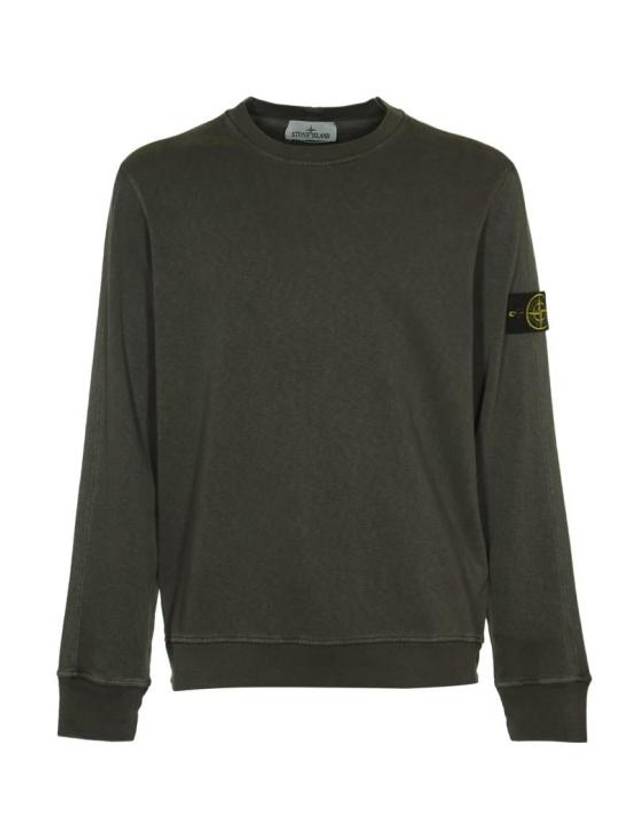 Logo Patch Crew Neck Sweatshirt Dark Grey - STONE ISLAND - BALAAN 2