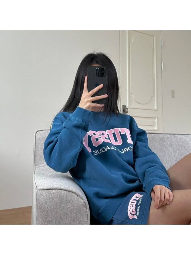 AU Australian World League Sweatshirt ST135301 Pigment Blue WOMENS - STUSSY - BALAAN 4