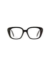 Eyewear Logo Square Eyeglasses Shiny Black - CELINE - BALAAN 2