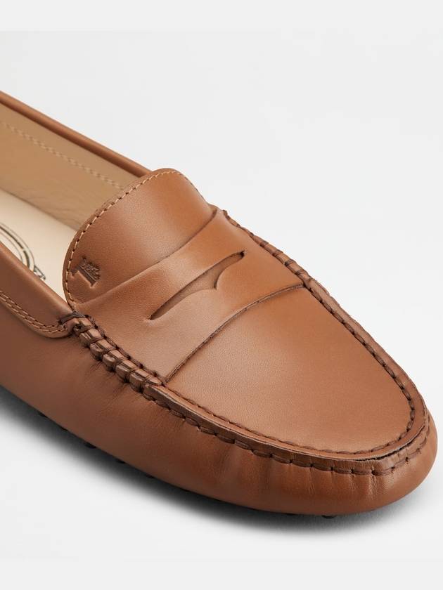 Gommino Leather Moccasin Loafers Brown - TOD'S - BALAAN 4