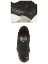 Logo Print Low Top Sneakers Black - VALENTINO - BALAAN.