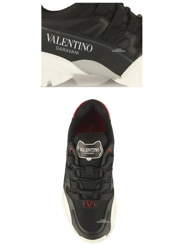 Logo Print Low Top Sneakers Black - VALENTINO - BALAAN 8