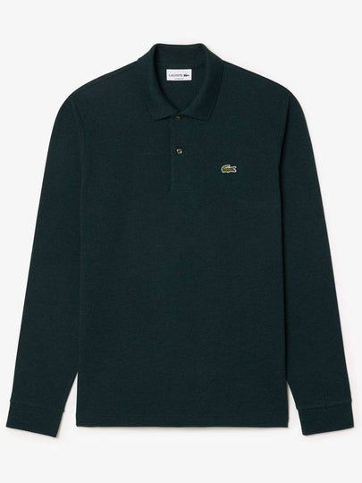 Original L 12 12 Heathered Cotton Long Sleeve Polo Shirt Pin Jaspe - LACOSTE - BALAAN 2